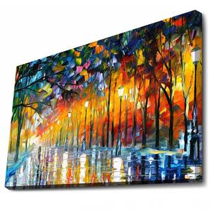 Impression sur toile Huelma Cuir / Panneau composite en bois - Multicolore - 70 x 100 cm