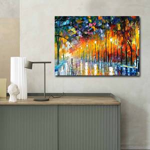Impression sur toile Huelma Cuir / Panneau composite en bois - Multicolore - 70 x 100 cm