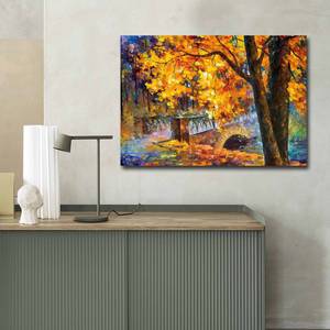 Leinwandbild Hot Springs Leder / Holzverbundplatte - Mehrfarbig - 70 cm x 100 cm