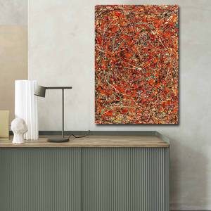 Impression sur toile Husby Cuir / Panneau composite en bois - Multicolore - 70 x 100 cm