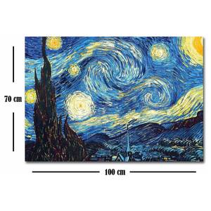 Impression sur toile Humbie Cuir / Panneau composite en bois - Multicolore - 70 x 100 cm