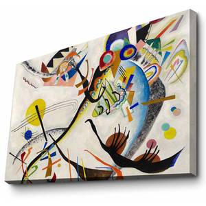 Impression sur toile Hugo Cuir / Panneau composite en bois - Multicolore - 70 x 100 cm