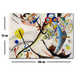 Impression sur toile Hugo Cuir / Panneau composite en bois - Multicolore - 70 x 100 cm