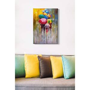 Impression sur toile La Perra Toile / Panneau composite en bois - Multicolore - 50 x 70 cm