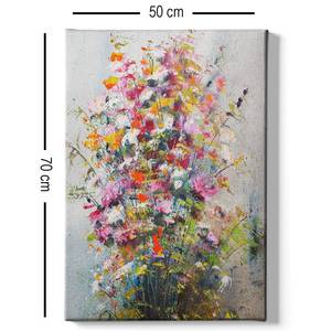Canvas La Parva Tela / Pannello di legno composito - Multicolore - 50 cm x 70 cm