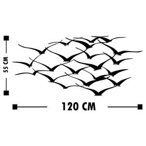 Metalen afbeelding Marupe aluminium - zwart - 120 cm x 55 cm