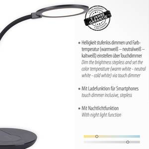 LED-tafellamp Astrid polyetheen - 1 lichtbron - Zwart