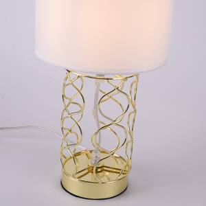 Lampe Deva Tissu / Fer - 1 ampoule - Doré