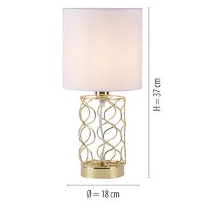 Lampe Deva Tissu / Fer - 1 ampoule - Doré