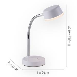 LED-Tischleuchte Enisa Polycarbonat / Eisen - 1-flammig - Weiß