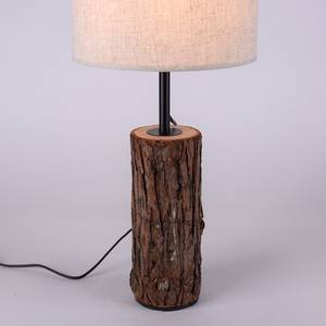 Tafellamp Bark stof/hout - 1 lichtbron