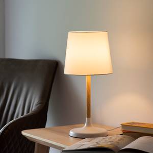Lampe Nima Tissu / Fer - 1 ampoule - Blanc