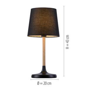 Lampe Nima Tissu / Fer - 1 ampoule - Noir