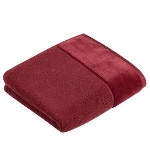 Handdoek Pure set van 2 bio katoen - Donkerrood