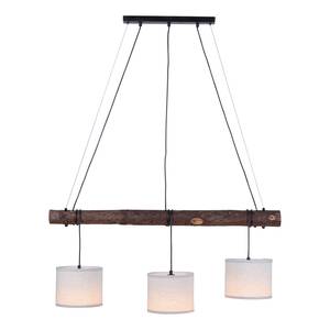 Suspension Bark Tissu / Bois - 3 ampoules