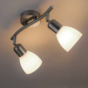 Wand- & plafondlamp Karo II melkglas/ijzer - 2 lichtbronnen