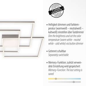 LED-Deckenleuchte Asmin Kunststoff / Eisen; Aluminium - 3-flammig