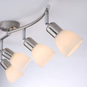 Plafondlamp Karo melkglas/ijzer - 4 lichtbronnen
