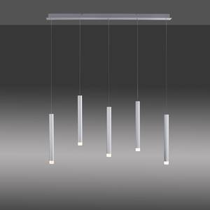 LED-hanglamp Bruno II acrylglas/aluminium, ijzer - 5 lichtbronnen - Zilver