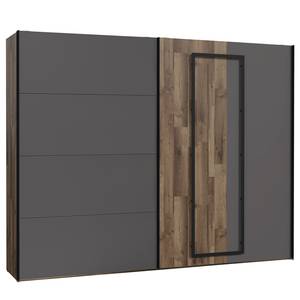 Armoire à portes coulissantes Moritz Gris - Bois manufacturé - Métal - Matière plastique - 270 x 211 x 61 cm