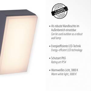 LED-wandlamp Gwen polyethyleen / ijzer - 1 lichtbron