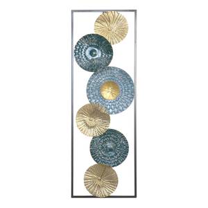 Decorazione da parete Gascoyne Ferro - Oro / Blu / Turchese - 31 cm x 90 cm x 3 cm