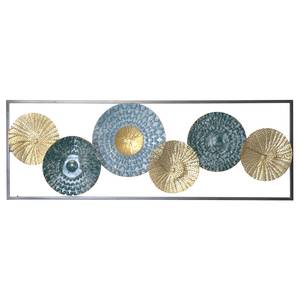 Decorazione da parete Gascoyne Ferro - Oro / Blu / Turchese - 31 cm x 90 cm x 3 cm