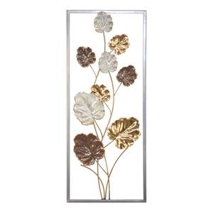 Decorazione da parete Ricada Ferro - Oro / Bianco crema / Argento - 25 cm x 61 cm x 3 cm