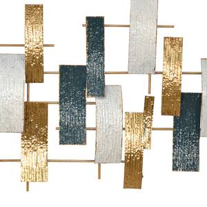 Decorazione da parete Taira Ferro - Oro / Turchese / Argento - 120 cm x 59,5 cm x 5,5 cm