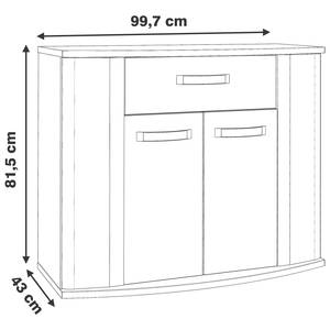 Kast Rubik Bruin - Wit - Plaatmateriaal - 100 x 82 x 43 cm