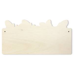 Appendiabiti Farfalle Rosa - Legno massello - 40 x 20 x 1.5 cm