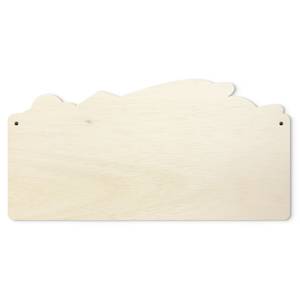 Appendiabiti Razzo e pianeti Blu - Grigio - Legno massello - 40 x 20 x 1.5 cm