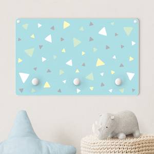 Patère enfants Triangles pastel Bleu clair