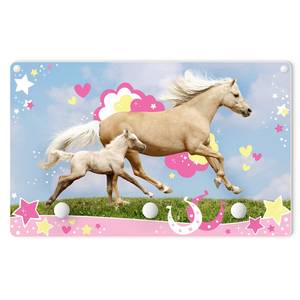Appendiabiti Cavallo al galoppo Multicolore - Legno massello - 40 x 25 x 1.5 cm