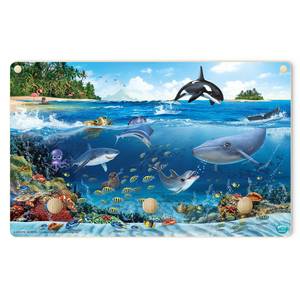 Appendiabiti Amici del mare Blu - Legno massello - 40 x 25 x 1.5 cm