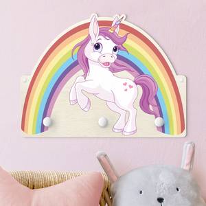 Patère enfants Licorne arc-en-ciel Multicolore