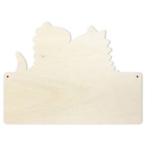 Appendiabiti Little dino Verde - Legno massello - 40 x 30 x 1.5 cm