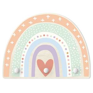 Kindergarderobe Regenbogen Punkte Herz Multicolor