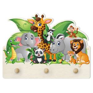 Patère enfants Animaux de la jungle Multicolore