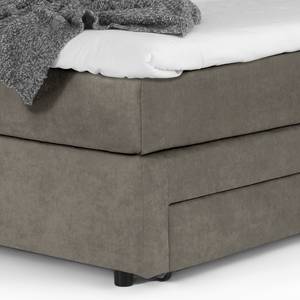 Boxspringbett Speedy II mit Beleuchtung - Microfaser Senga: Hellgrau - H4