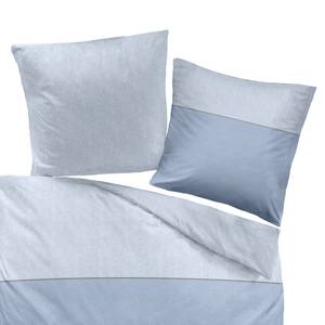 Parure de lit Nordic Breeze I Mélange - Bleu - 155 x 220 cm + oreiller 80 x 80 cm