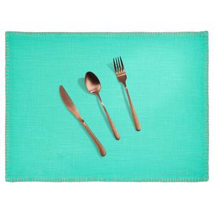 Set de table FINCA 100 % coton - Turquoise - 35 cm x 0,5 cm x 47 cm - Turquoise