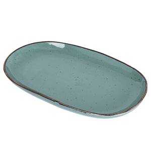 Servierplatte FINCA Porzellan - Blau - 19cm x 3,5cm x 31cm