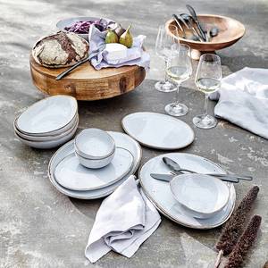 Assiette FINCA Porcelaine - Gris clair - 21 cm x 3 cm x 27 cm - Gris lumineux