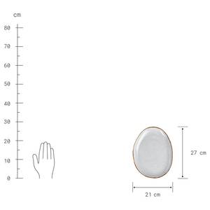 Assiette FINCA Porcelaine - Gris clair - 21 cm x 3 cm x 27 cm - Gris lumineux
