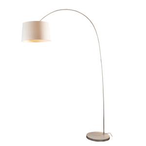 Lampadaire Murg II Tissu mélangé / Marbre - 1 ampoule