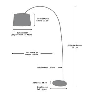 Staande lamp Murg II textielmix/marmer - 1 lichtbron