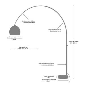 Stehleuchte Myre Polyethylen / Stahl - 1-flammig