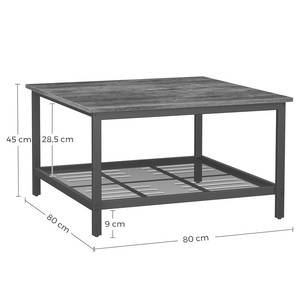 Salontafel Bettyhill I metaal - bruin/zwart