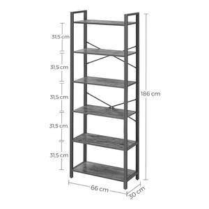 Scaffale Leesville VIII Marrone / Nero